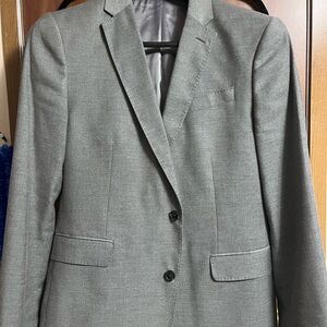 jf j.ferrar Men's Light Gray Two-Button Sport Coat
